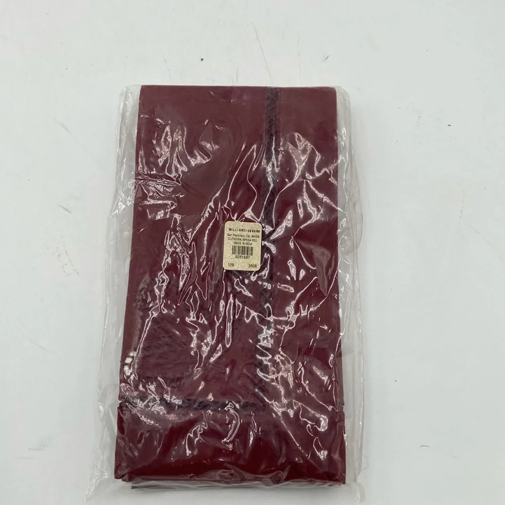 Williams Sonoma Cutwork Linen Napkins